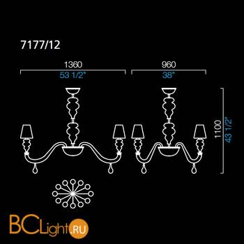 Люстра Barovier&Toso Ran Round 7177/12/CC/BB - Схема