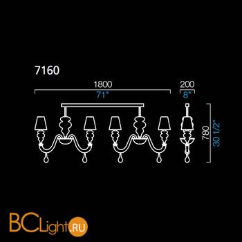 Люстра Barovier&Toso Ran Front 7160/CC/NN - Схема