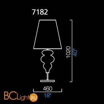 Настольная лампа Barovier&Toso Ran 7182/AQ/BB - Схема