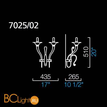 Бра Barovier&Toso Mood Redon 7025/02/CC - Схема