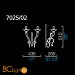 Бра Barovier&Toso Mood Redon 7025/02/CC - Схема