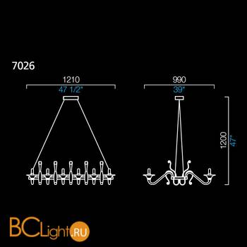 Люстра Barovier&Toso Mood Redon 7026/GL - Схема
