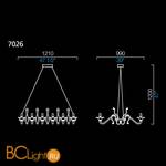 Люстра Barovier&Toso Mood Redon 7026/GL - Схема