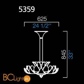 Подвесной светильник Barovier&Toso Rex 5359/CR - Схема