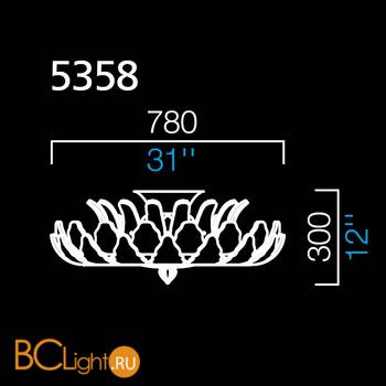 Потолочный светильник Barovier&Toso Rex 5358/OR - Схема