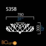 Потолочный светильник Barovier&Toso Rex 5358/OR - Схема