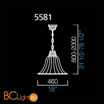 Подвесной светильник Barovier&Toso Rigati 5581/CC - Схема