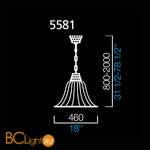 Подвесной светильник Barovier&Toso Rigati 5581/CC - Схема