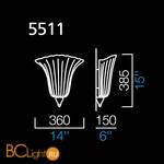 Настенный светильник Barovier&Toso Rigati 5511/CC - Схема