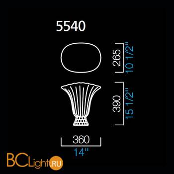 Настольная лампа Barovier&Toso Rigati 5540/CG - Схема