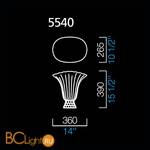 Настольная лампа Barovier&Toso Rigati 5540/CG - Схема