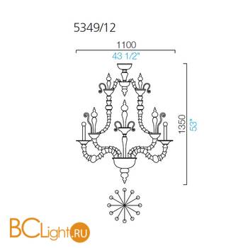 Люстра Barovier&Toso Riyadh 5349/12/OO - Схема