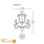 Люстра Barovier&Toso Riyadh 5349/12/OO - Схема