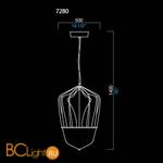 Подвесной светильник Barovier&Toso Robin 7280/OO/ZO - Схема