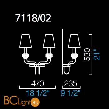 Бра Barovier&Toso Domo Rotterdam 7118/02/CC/NN - Схема