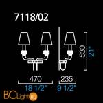 Бра Barovier&Toso Domo Rotterdam 7118/02/CC/NN - Схема