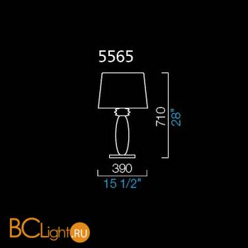 Настольная лампа Barovier&Toso Rotterdam 5565/IC/BB - Схема