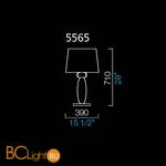 Настольная лампа Barovier&Toso Rotterdam 5565/IC/BB - Схема