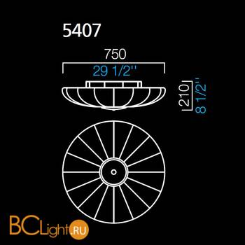 Потолочный светильник Barovier&Toso Royal 5407/GR - Схема
