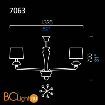 Люстра Barovier&Toso Saint Germain 7063/OO/NO - Схема