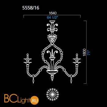 Люстра Barovier&Toso San Giorgio 5558/16/VL - Схема