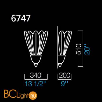 Настенный светильник Barovier&Toso Spade 6747/BB - Схема