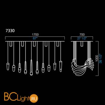 Подвесной светильник Barovier&Toso Swing 7330/CC - Схема