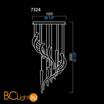 Подвесной светильник Barovier&Toso Swing 7324/BW - Схема