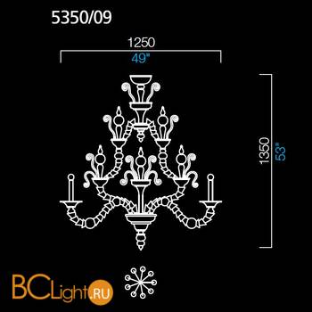 Люстра Barovier&Toso Taif 5350/09/LQ - Схема