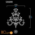 Люстра Barovier&Toso Taif 5350/09/LQ - Схема
