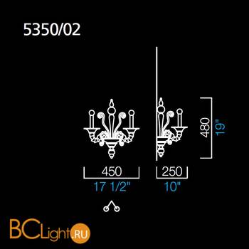 Бра Barovier&Toso Taif 5350/02/RR - Схема