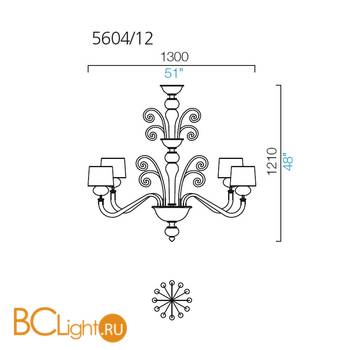 Люстра Barovier&Toso Tangeri 5604/12/OO/NN - Схема