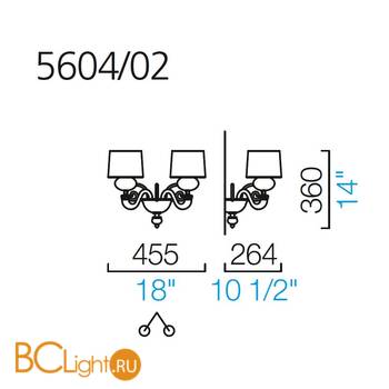 Бра Barovier&Toso Tangeri 5604/02/CC/BB - Схема