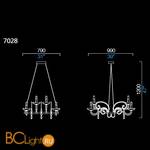 Люстра Barovier&Toso Mood Taymyr 7028/AL - Схема