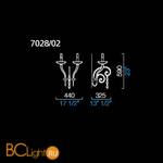 Бра Barovier&Toso Mood Taymyr 7028/02/VL - Схема