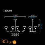 Люстра Barovier&Toso Twins 7226/08/BC - Схема