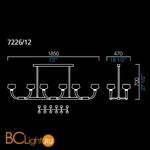 Люстра Barovier&Toso Twins 7226/12/BC - Схема