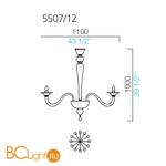 Люстра Barovier&Toso Valiant 5507/12/OO - Схема