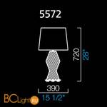 Настольная лампа Barovier&Toso Vania 5572/VL/NN - Схема