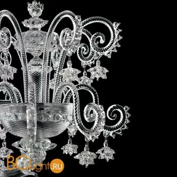 Подвесная люстра на штанге Barovier&Toso Venezia 1295 5715/12/CC - Фото 4