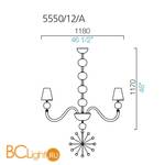 Люстра Barovier&Toso Vermont 5550/12/A/OO/NN - Схема