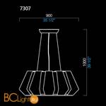 Подвесной светильник Barovier&Toso Wang 307/RN/VG - Схема