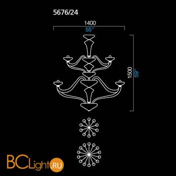 Люстра Barovier&Toso Windsor 5676/24/IN - Схема