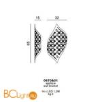 Настенный светильник Beby Group Arabian horse 0670A01 Black matt SW Topaz - Схема