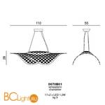Подвесной светильник Beby Group Arabian horse 0670B01 Balck matt SW Light Peridot - Схема