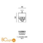 Подвесной светильник Beby Group Beby baby 0125B01 White Leather 01 316 - Схема