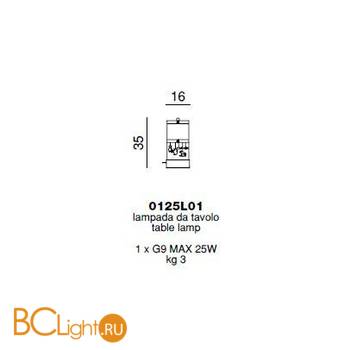 Настольная лампа Beby Group Beby baby 0125L01 White Leather 01 316 - Схема