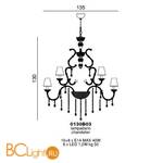 Люстра Beby Beby Rose 0130B03 Chrome F 1001 Swarovski Plaque - Схема