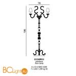 Торшер Beby Beby Rose 0130P01 Chrome F 1001 Swarovski Plaque - Схема