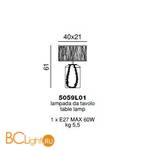 Настольная лампа Beby Group Black tube 5059L01 Chrome Dark Rome 192 - Схема